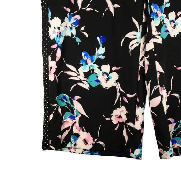 Lane Bryant Pants Womens 22 24 High Rise Wide Leg Floral Polka Dot Multicolor - Picture 5 of 13